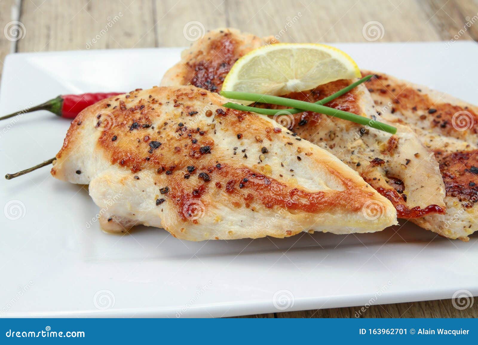 Grilled chicken cutlets stock image. Image of cooked 163962701