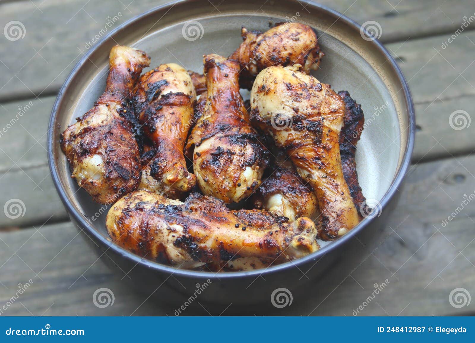 Grilled Chicken Drums. BBQ Background Stock Image Image of food