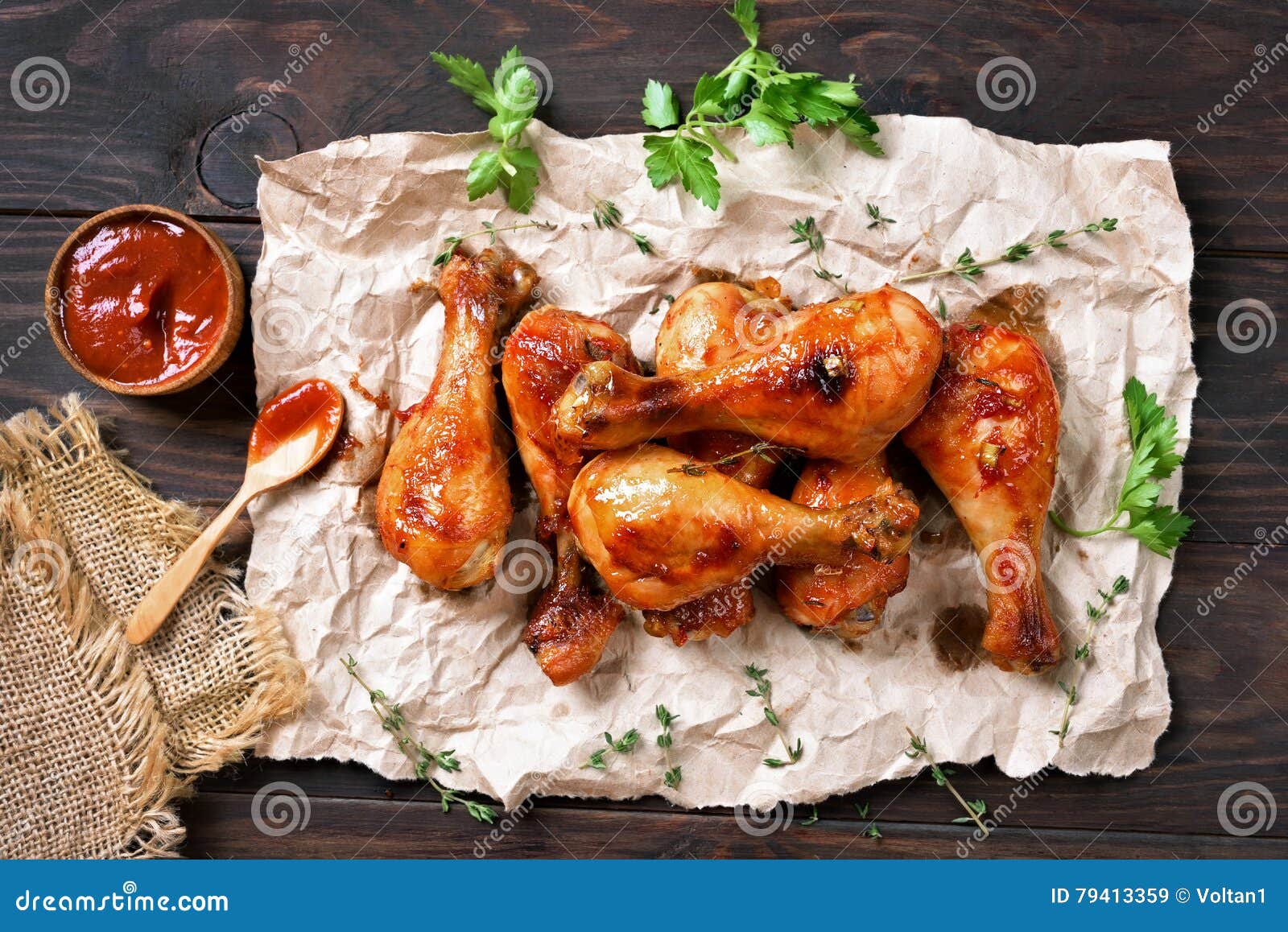 grilled chicken drumstick