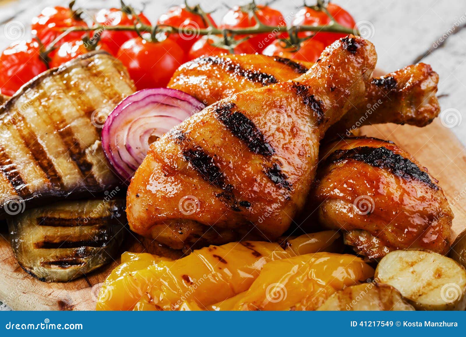 Grilled chicken drumstick stock image. Image of background 41217549