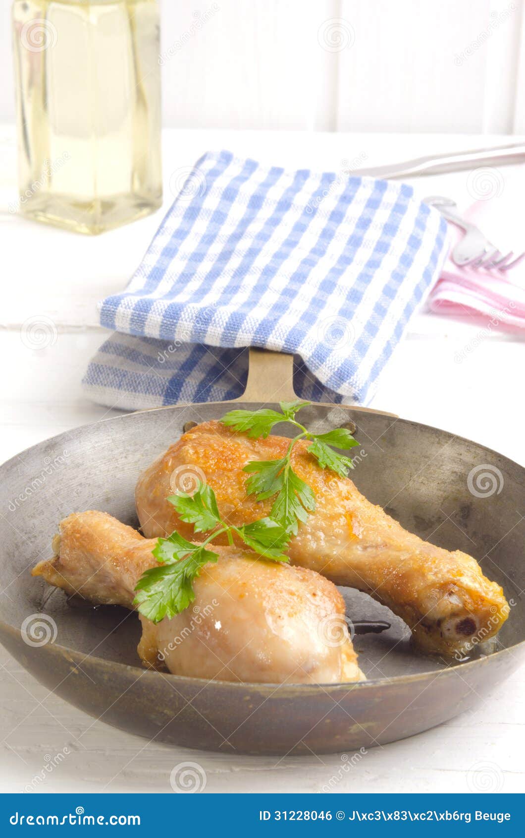 Grilled Chicken Drumsticks in a Pan Stock Photo Image of grilled