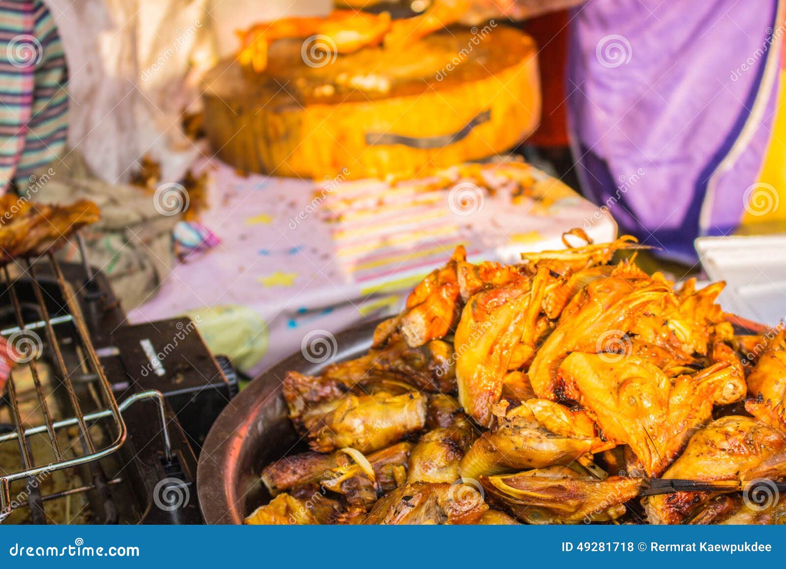 Grilled chicken head stock photo. Image of delicious 49281718