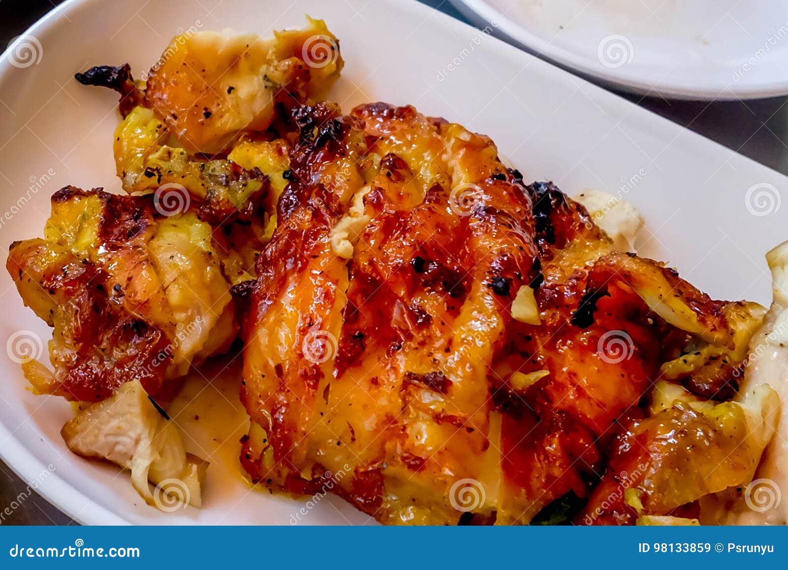 Grilled Chicken Marinated in Curry Stock Image Image of food, flame