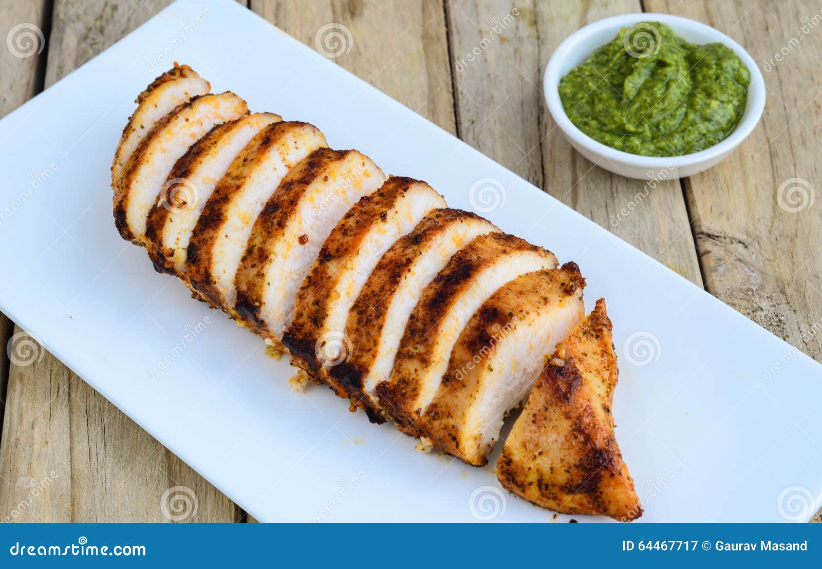 Grilled Chicken Mint Chutney Stock Image Image of indian, jasmine