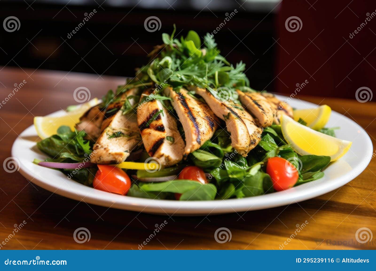 Grilled Chicken Salad with Fresh Herbs and a Squeeze of Lemon Stock
