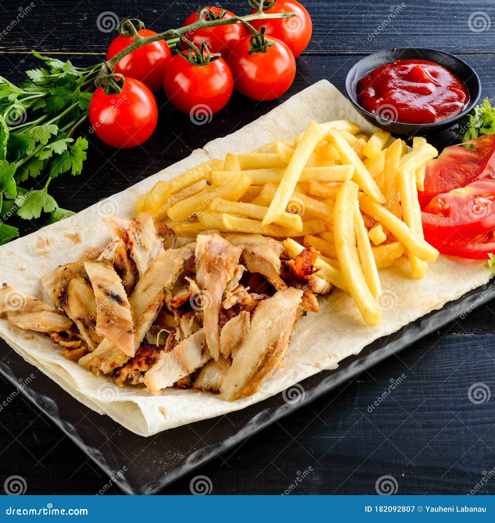 Chicken Steak Set Royalty-Free Stock Photography 