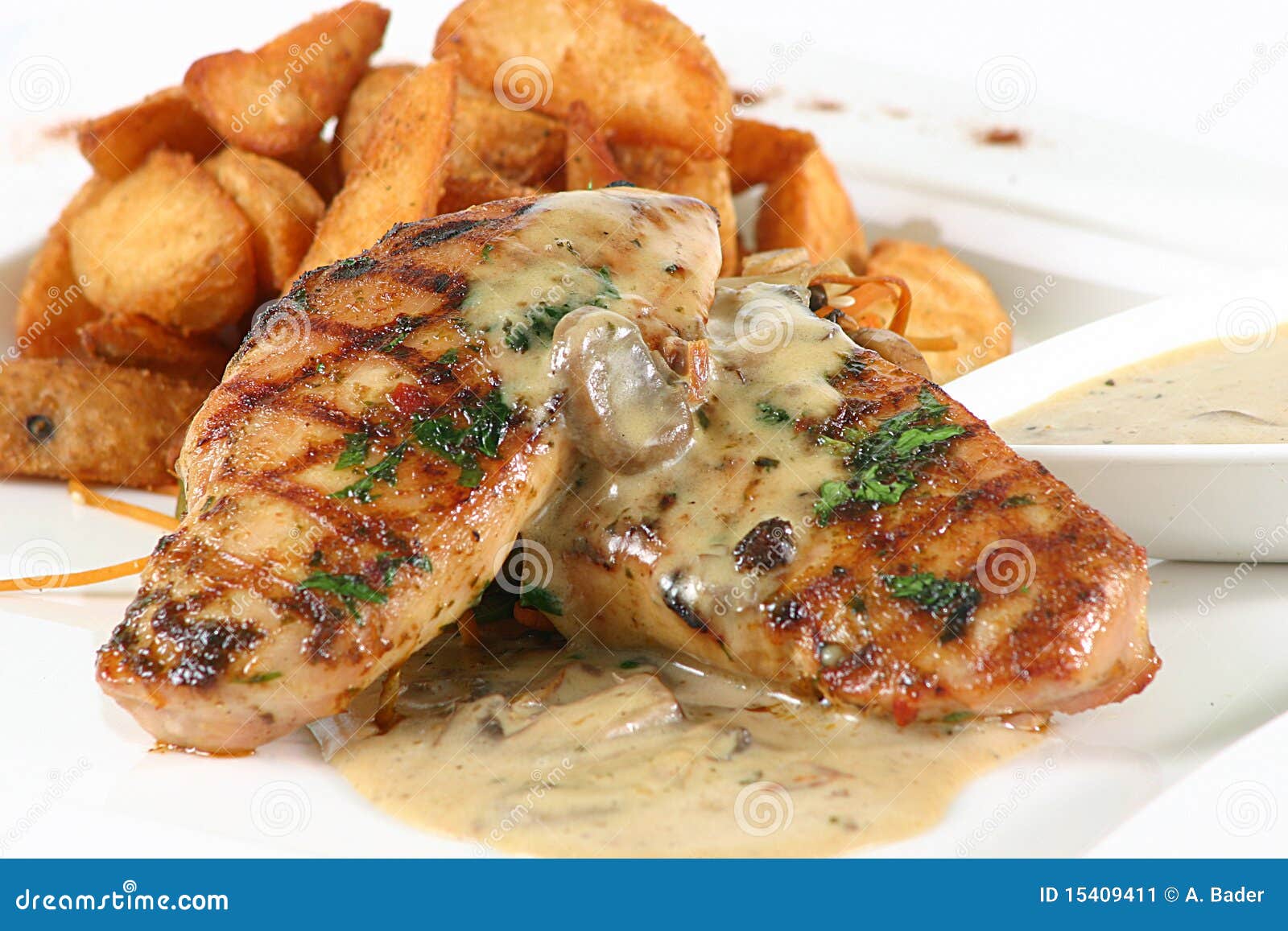 Grilled Chicken Steak stock image. Image of meat, breast 15409411