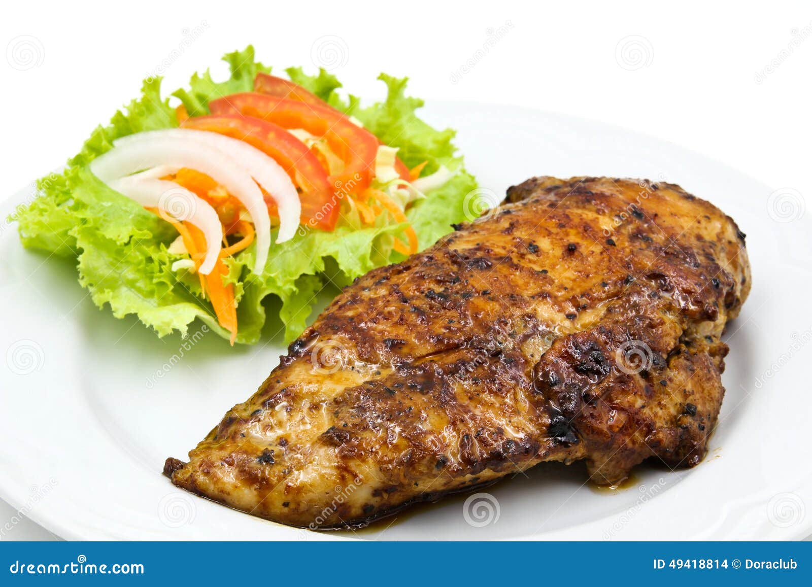 Grilled Chicken Steak stock photo. Image of food, meal 49418814
