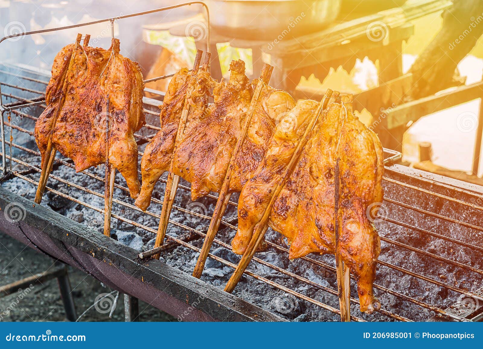 The Grilled Chicken on Stove Stock Image Image of cuisine, bread