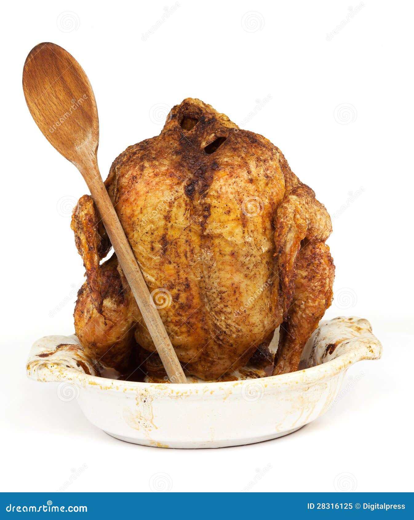 Grilled Chicken with Wooden Spoon Stock Image Image of studio, recipe