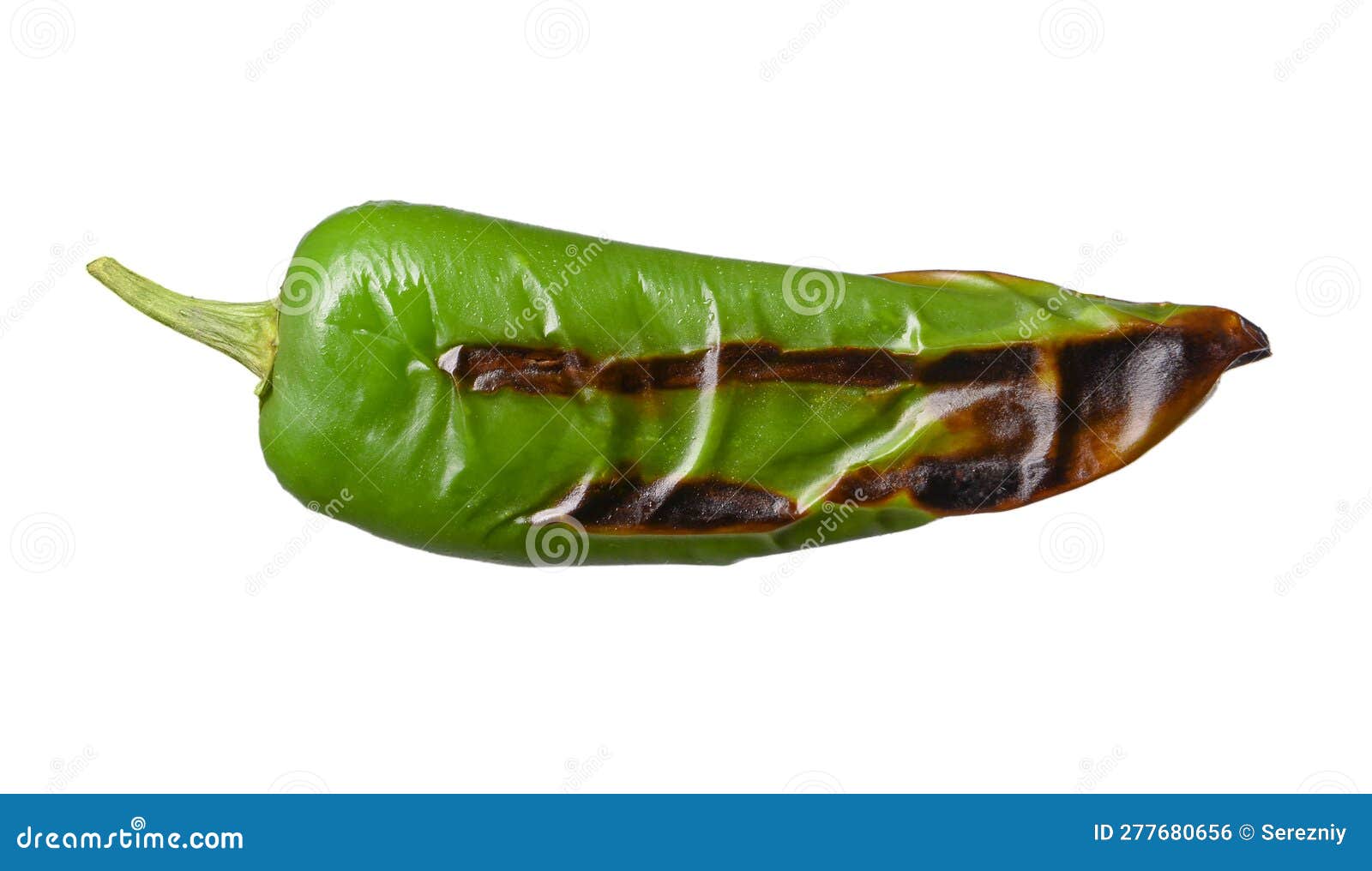 Grilled Chili Pepper on White Background Stock Photo Image of natural