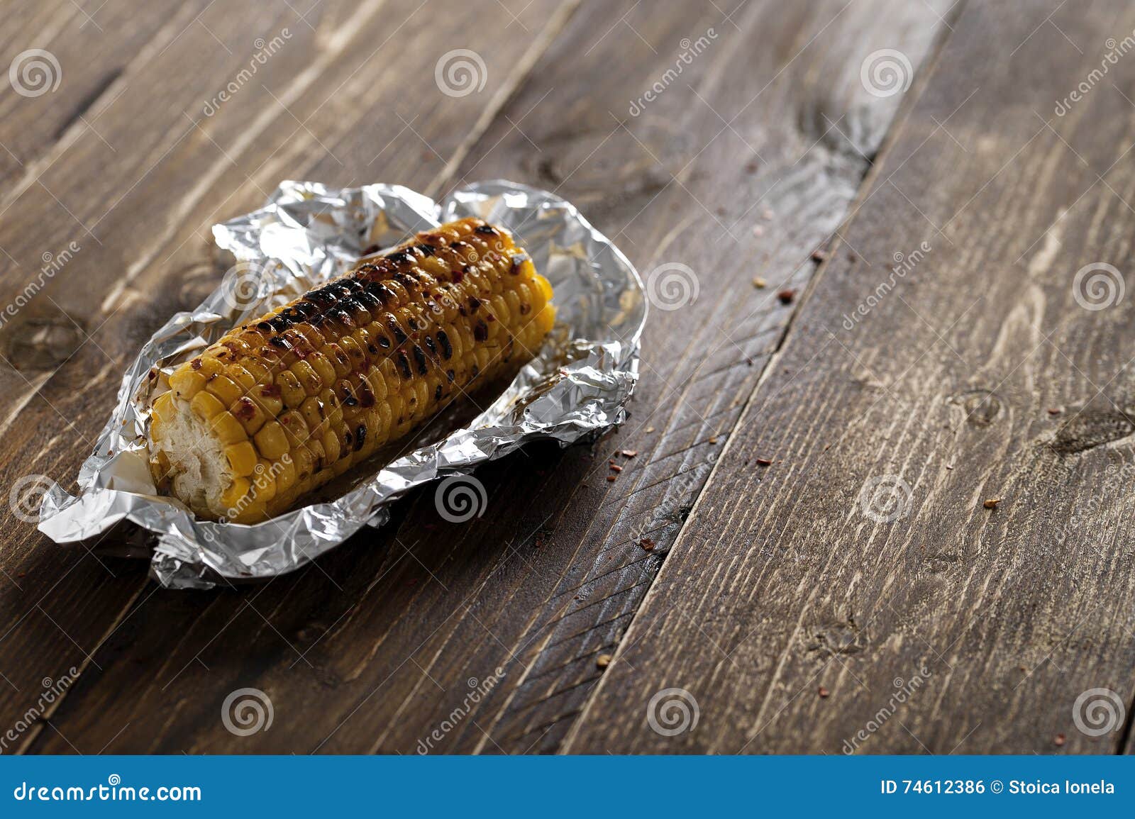 Grilled Corn in Aluminium Foil Stock Photo Image of sweet, snack