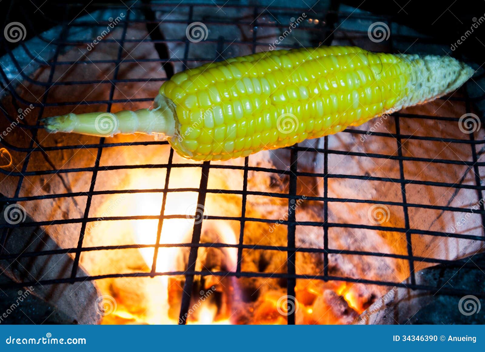 Grilled corn stock photo. Image of agriculture, fire 34346390