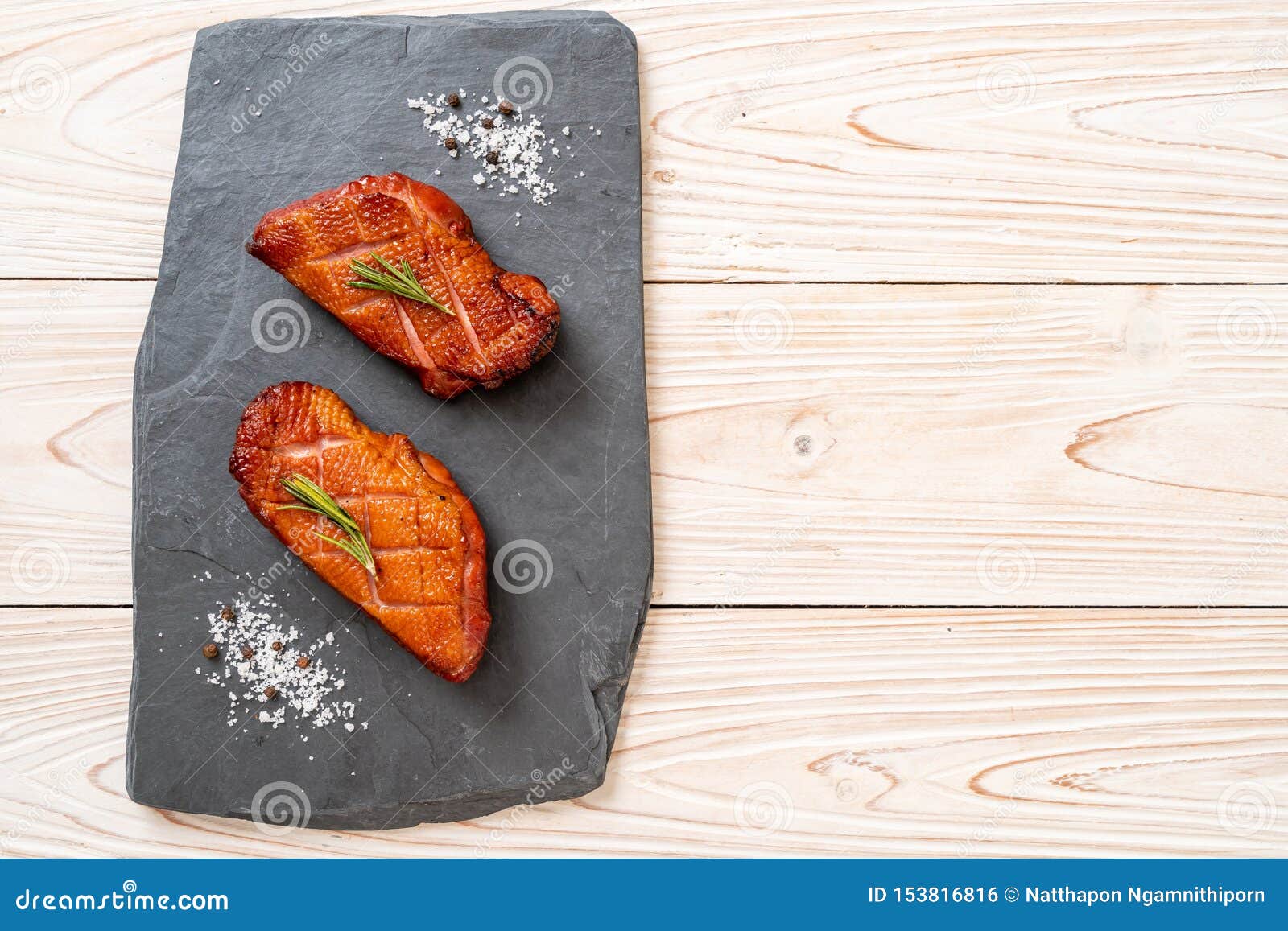 Grilled duck breast stock photo. Image of background - 153816816
