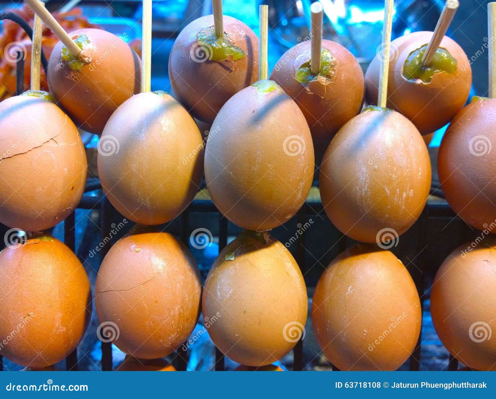 Grilled Egg on the Street in Thailand Stock Photo Image of chiangmai
