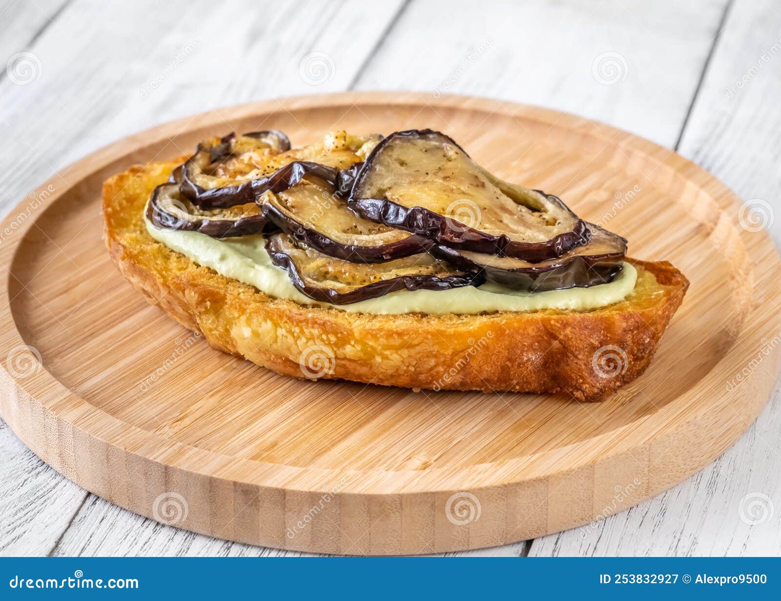 Grilled eggplant sandwich stock image. Image of close 253832927