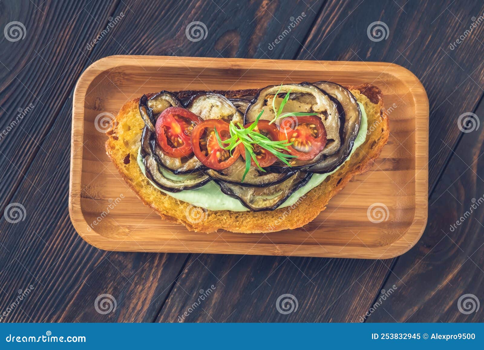 Grilled eggplant sandwich stock image. Image of sandwich 253832945