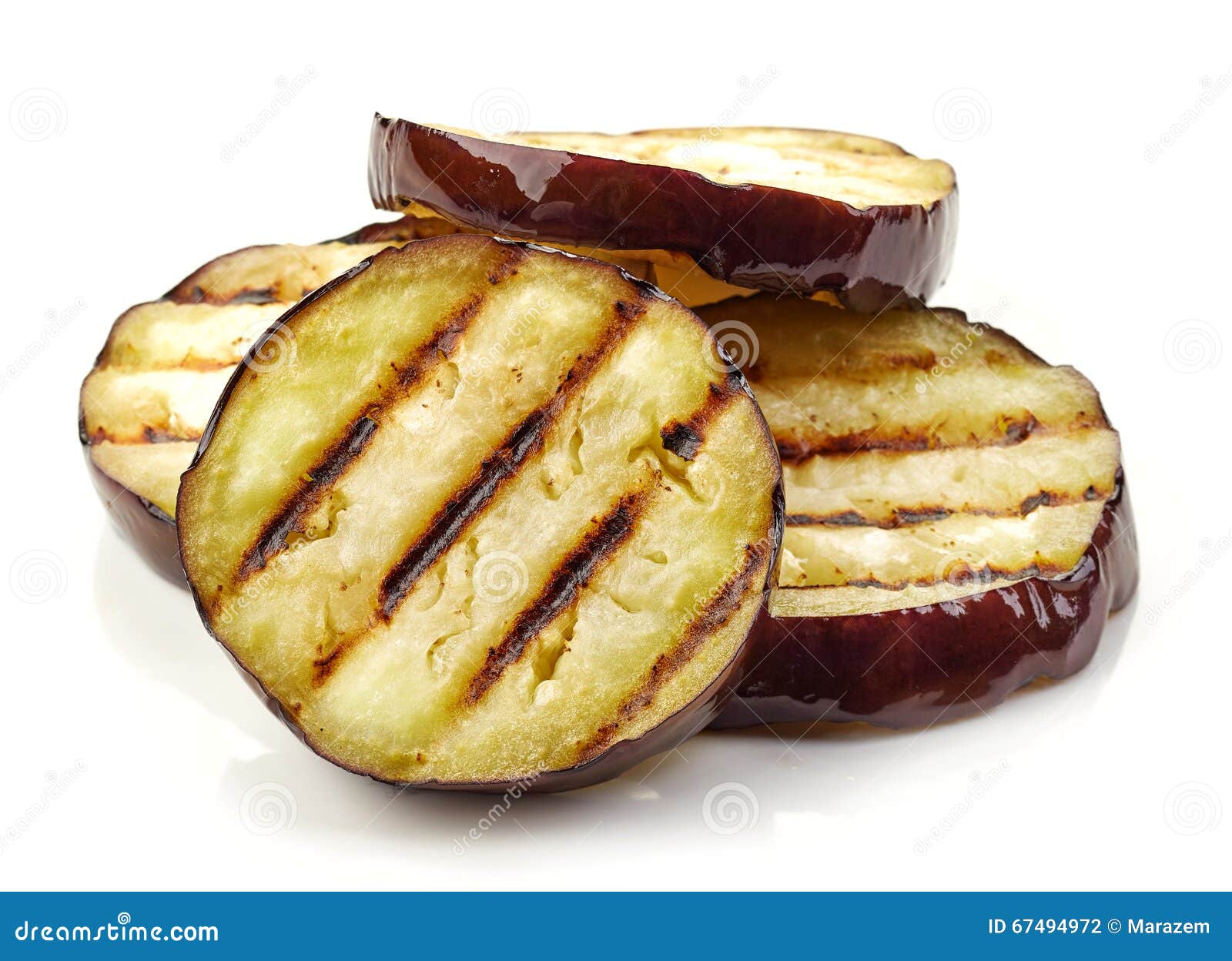 Grilled eggplant slices stock photo. Image of eggplant 67494972