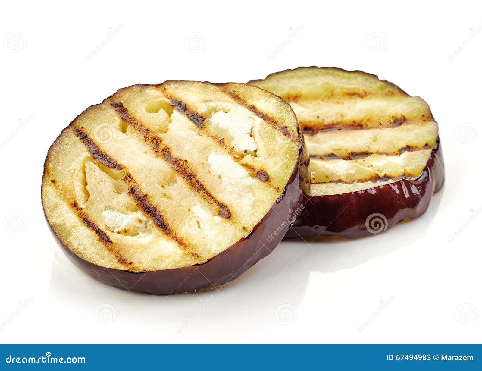 Grilled eggplant slices stock image. Image of cooked 67494983