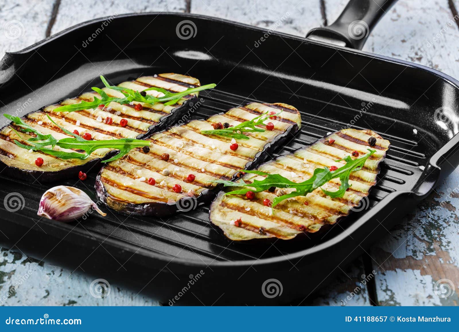 Grilled eggplant stock image. Image of aubergine, vegetarian 41188657