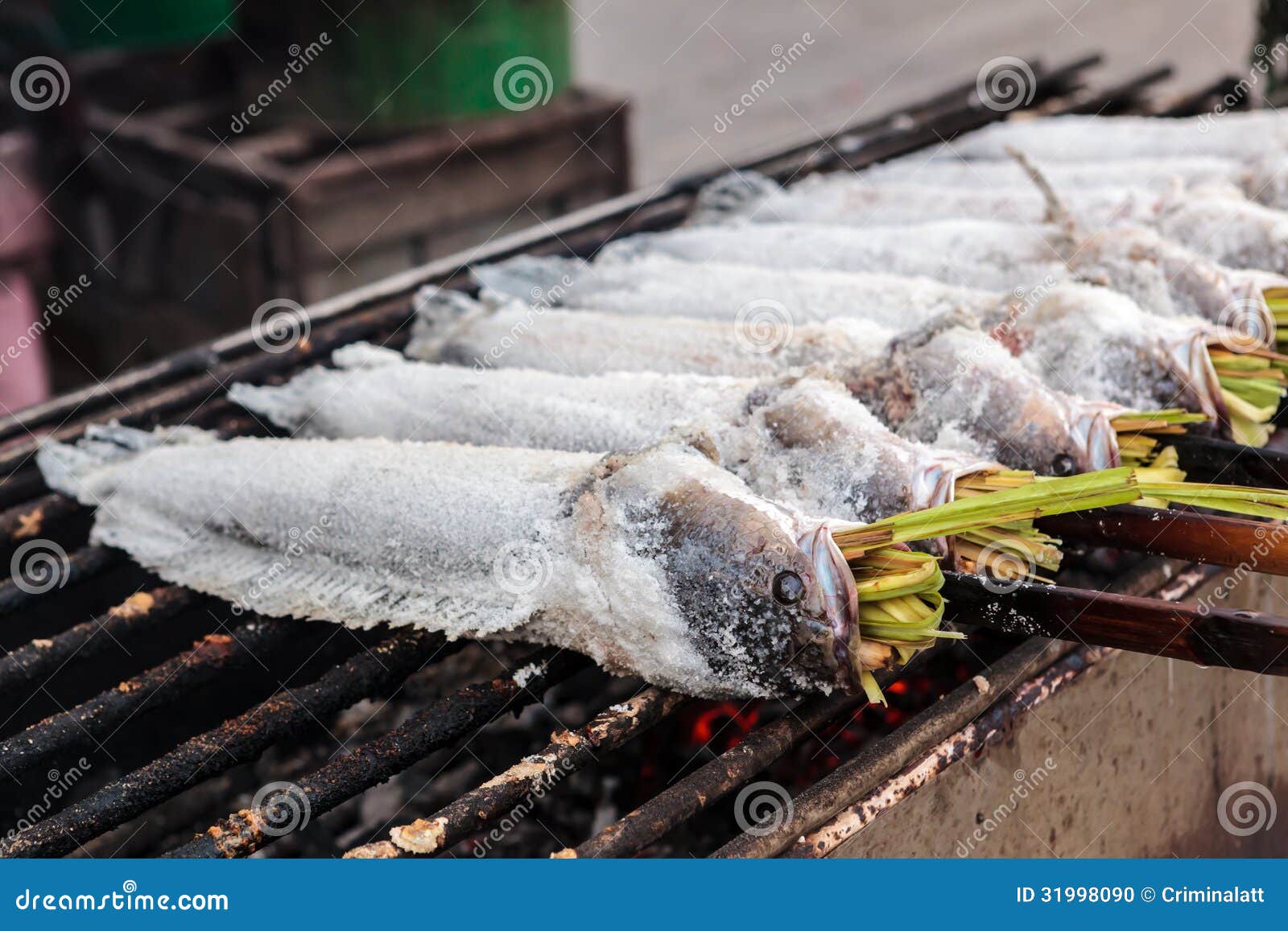 Grilled fish stock photo. Image of fish, charcoal, cooking 31998090