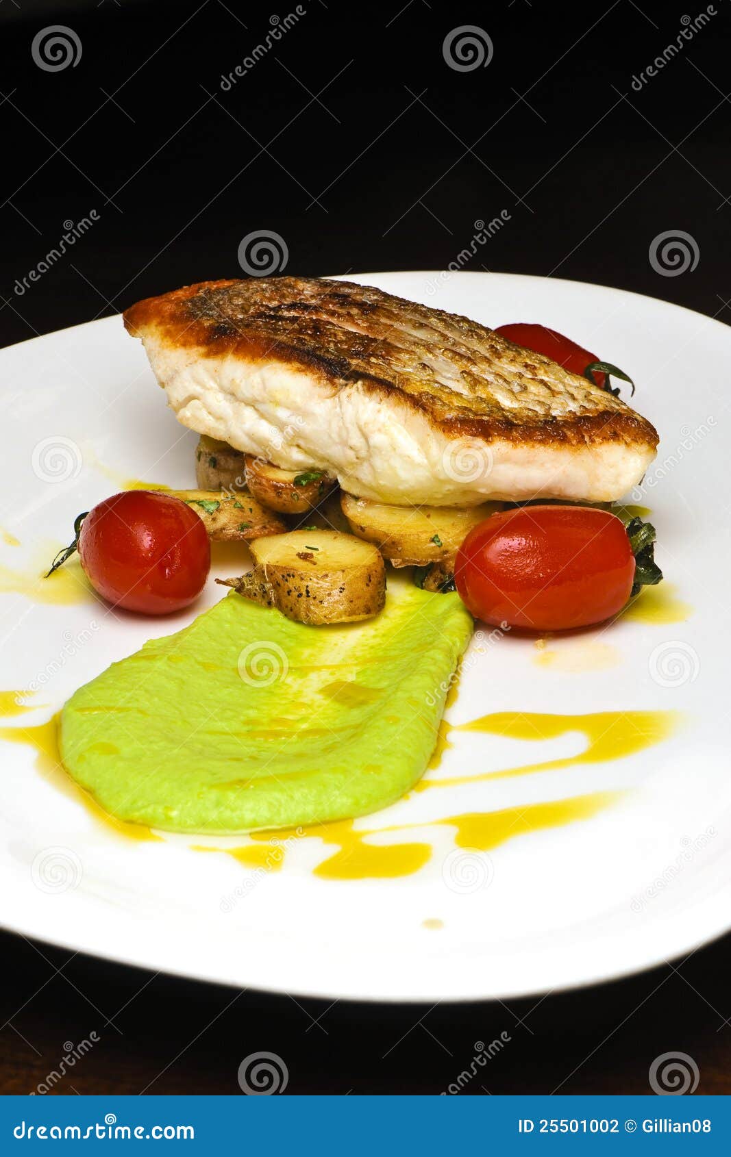 Grilled Fish Restaurant Meal Stock Photo Image of lunch, salmon 25501002
