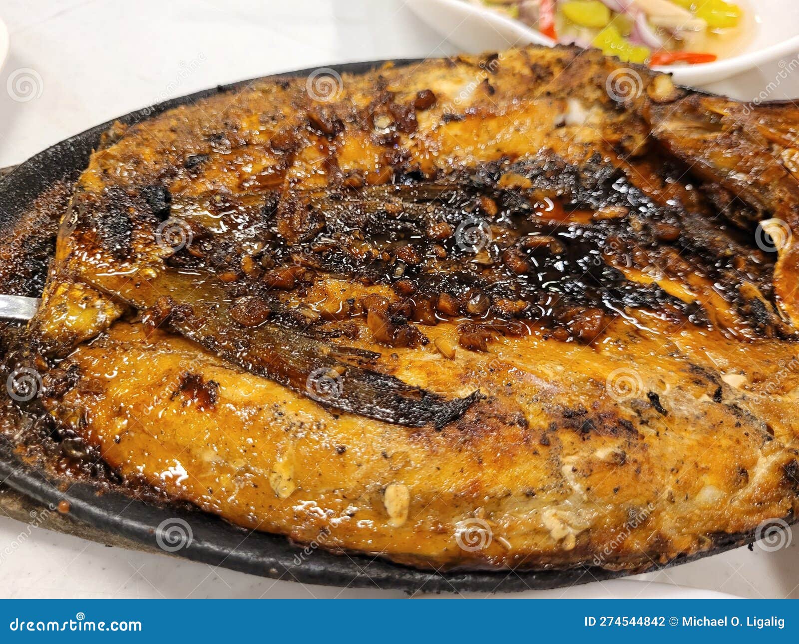 Grilled Fresh Philippine Bangus Fish Stock Photo - Image of fresh