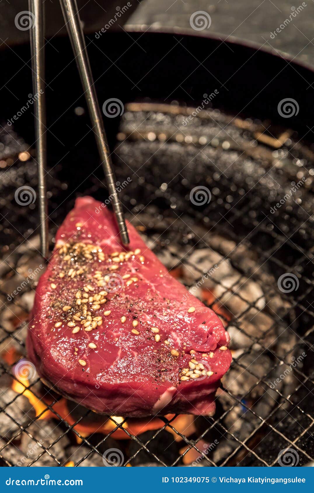 Yakiniku beef grilled stock image. Image of grilled - 102349075