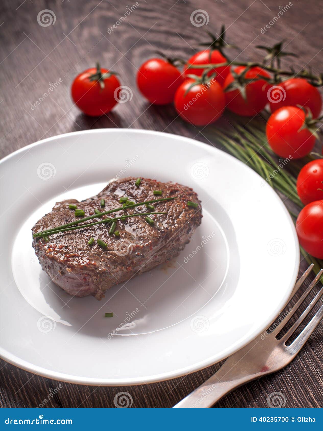 Grilled Hot Steak Meat on Plate Stock Photo Image of background