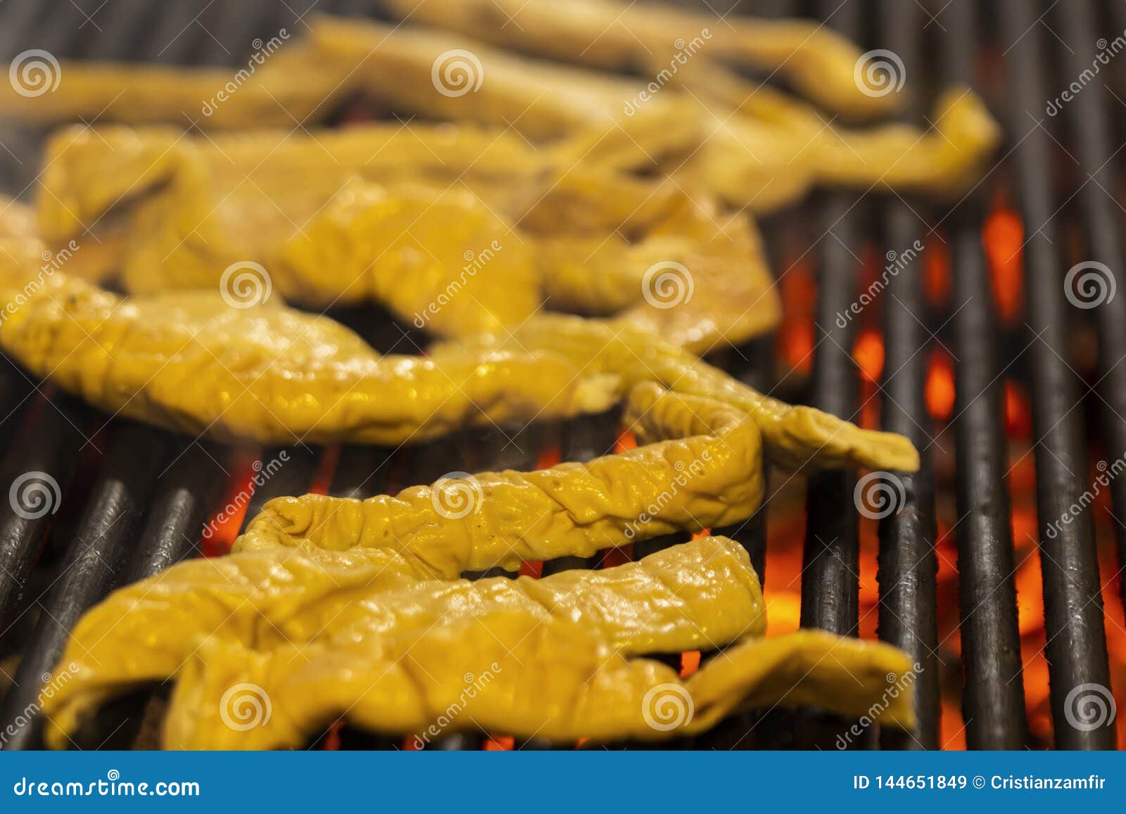 Intestine Pork on the Grill Stock Image Image of lunch, dish 144651849