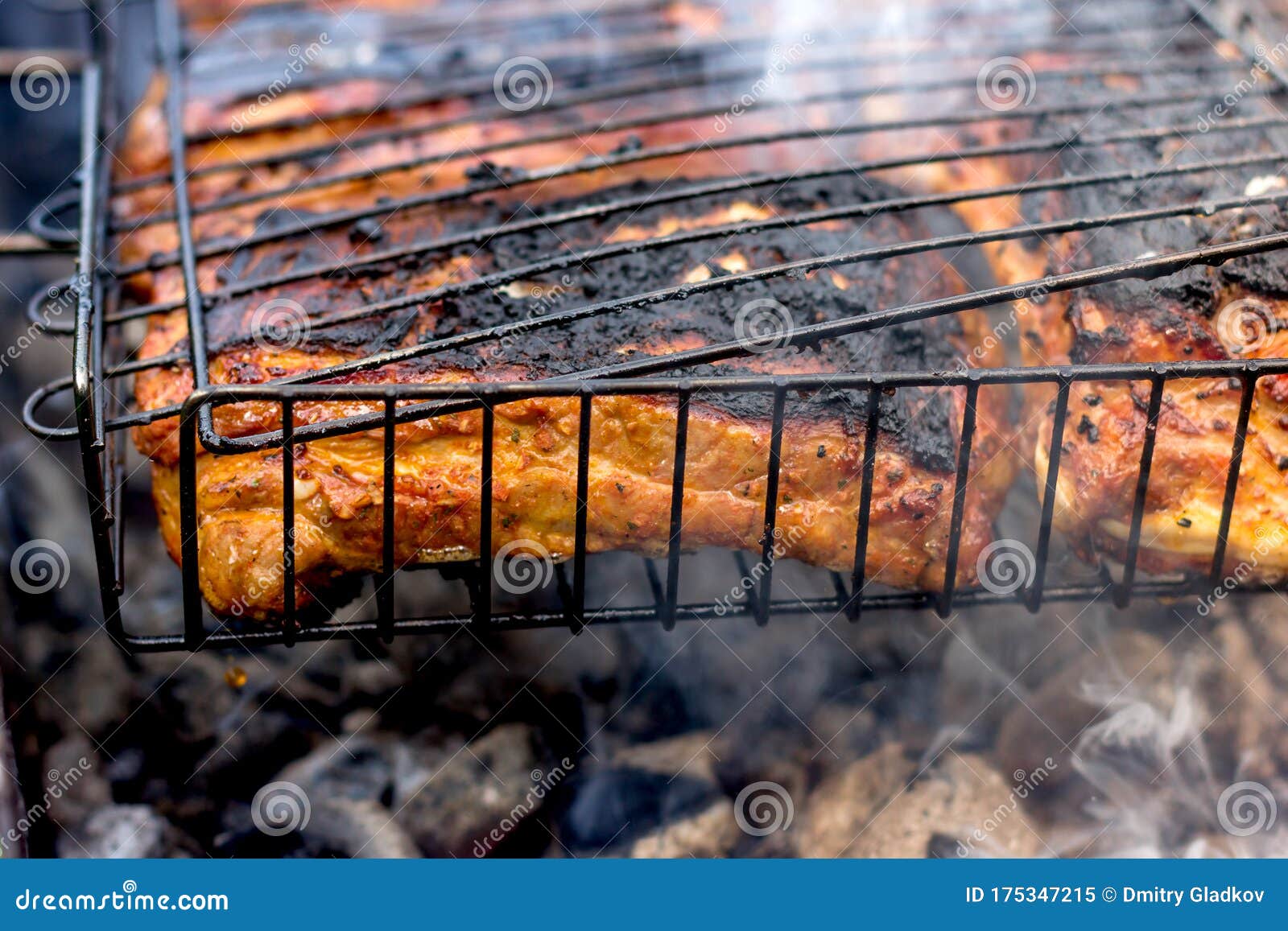 Grilled Juicy Pork Steaks on the Grill Stock Image Image of flame, restaurant 175347215