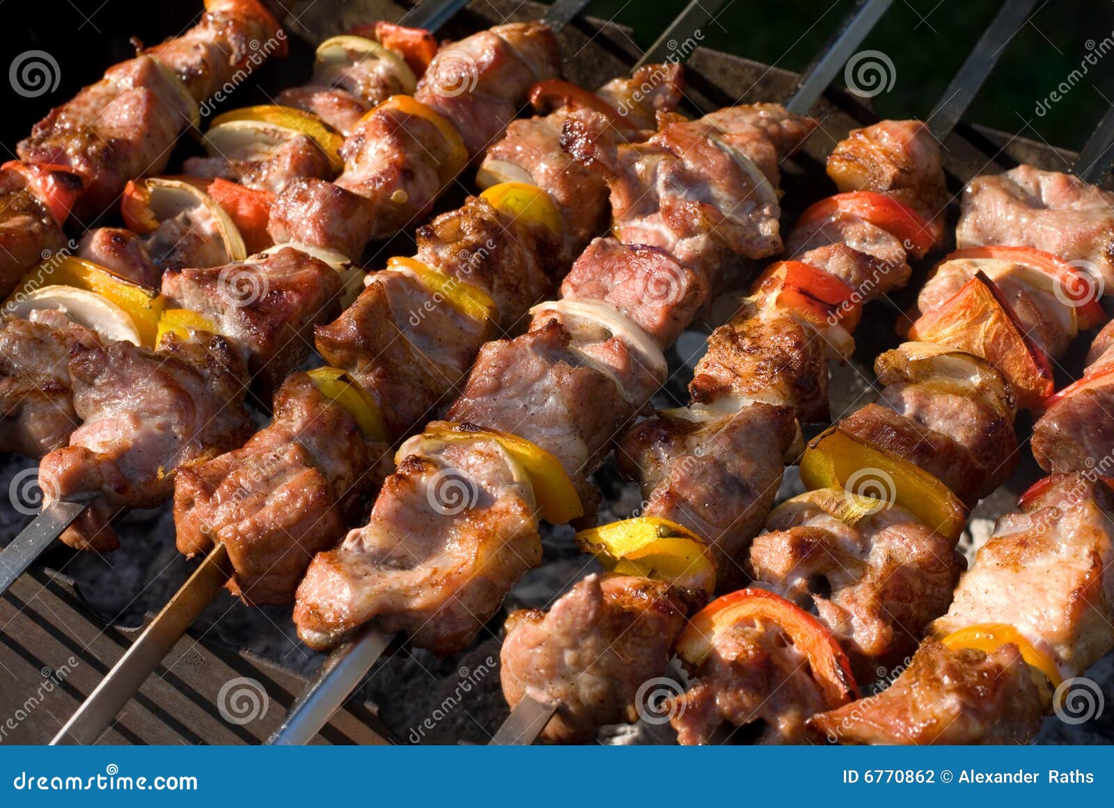 Grilled kabobs stock photo. Image of barbecue, meat, lunch - 6770862