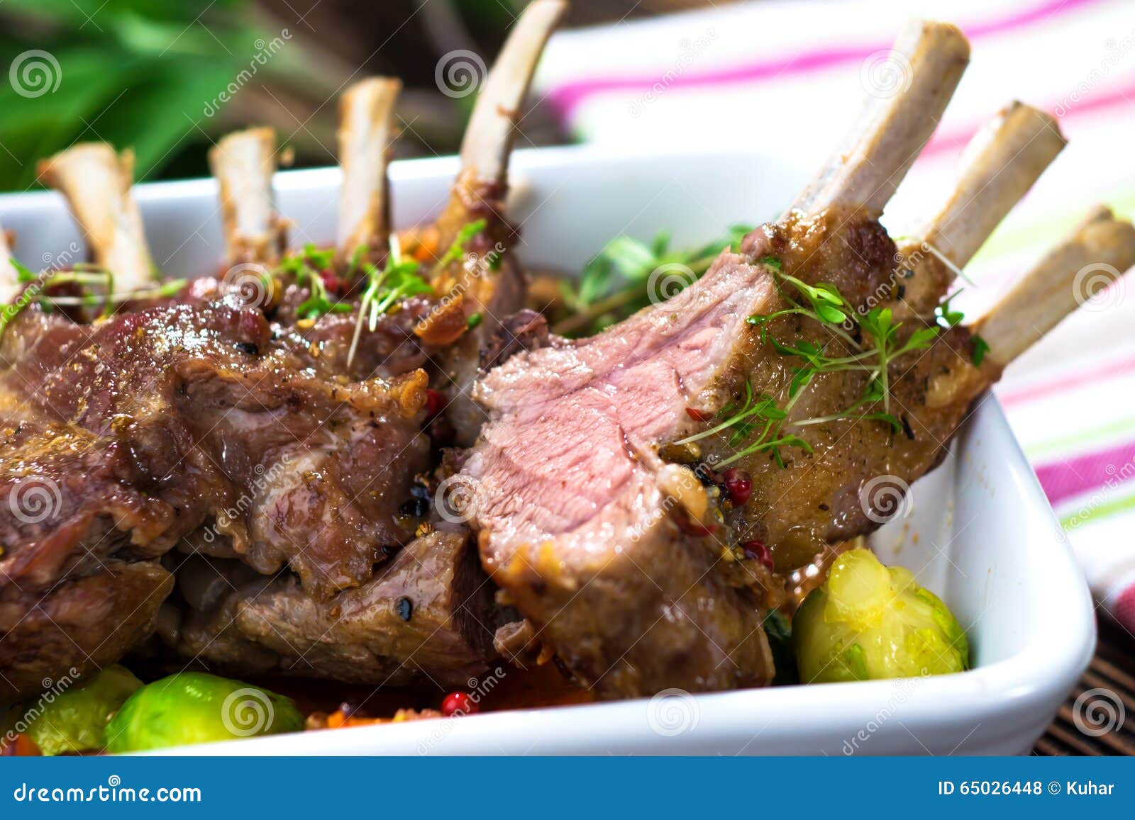 Grilled Lamb Chops stock photo. Image of loin, protein 65026448