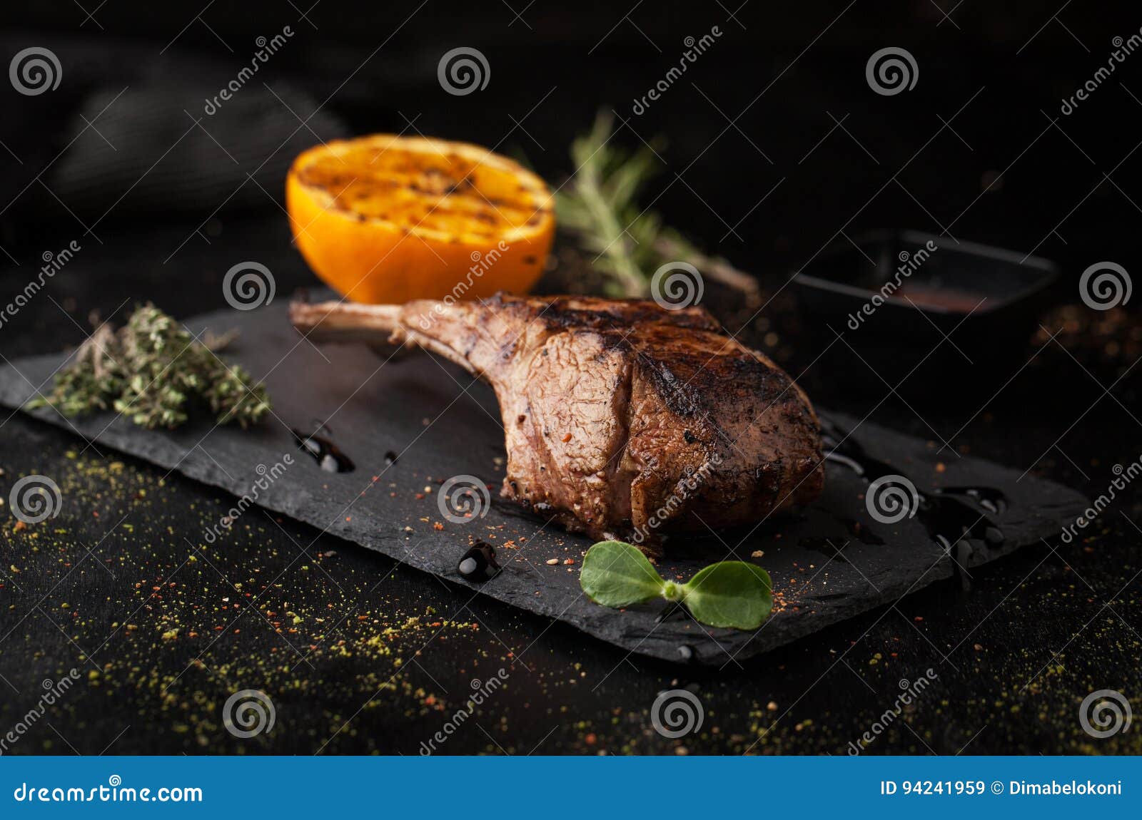 Grilled Lamb Rack with Spices Stock Image Image of spice, delicious 94241959