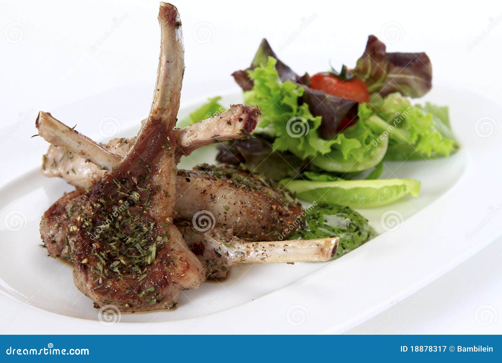 Grilled lamb racks stock image. Image of grill, lamb 18878317