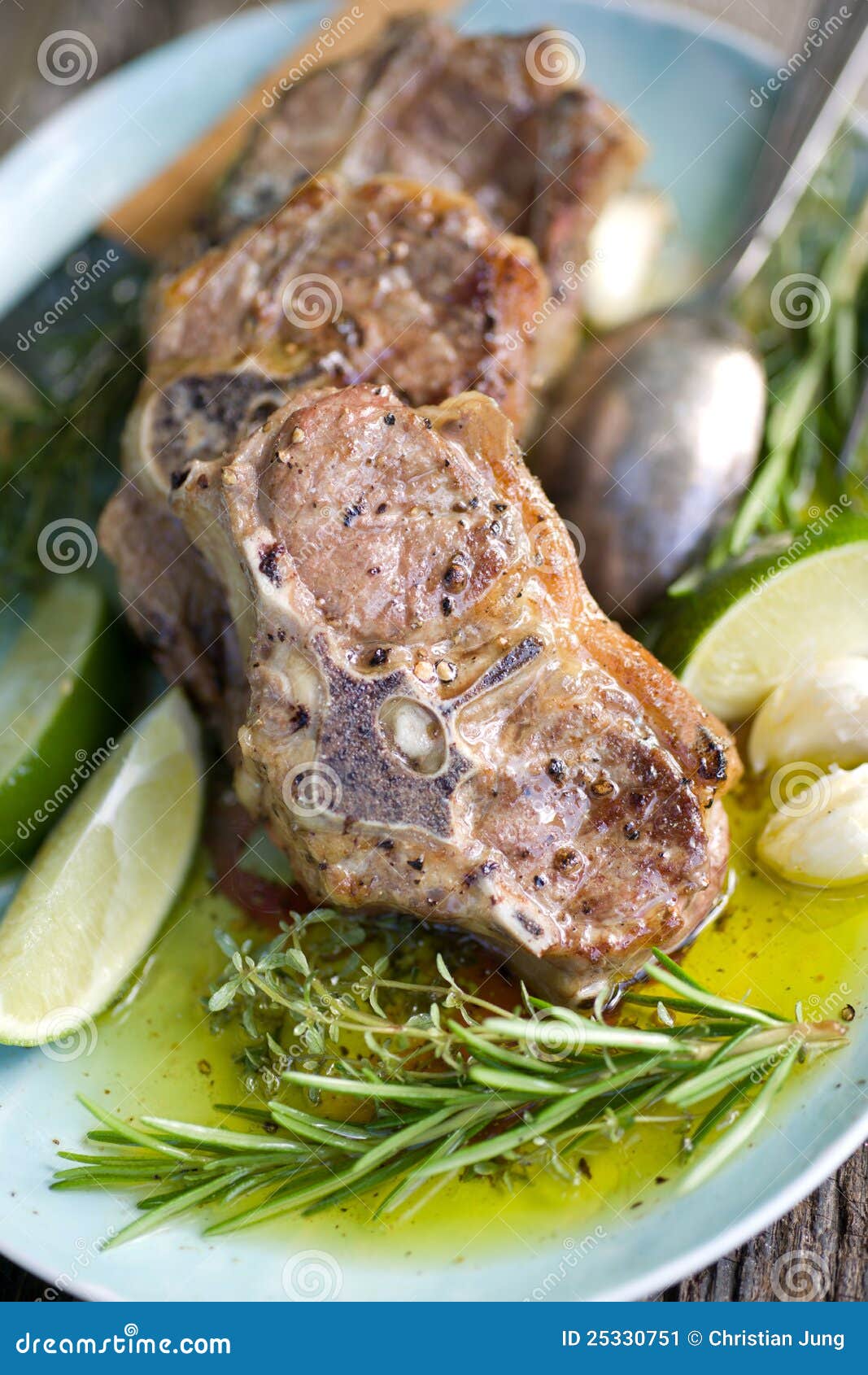 Grilled lamb steak stock image. Image of pepper, mediterranean 25330751