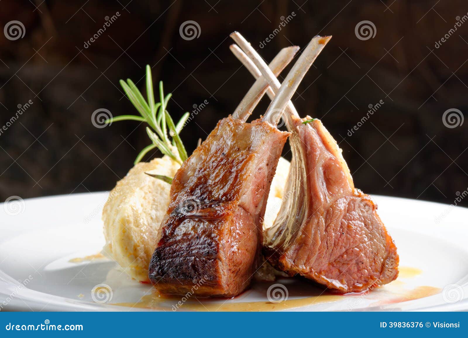 Grilled Lamb steak stock photo. Image of lamb, entree 39836376