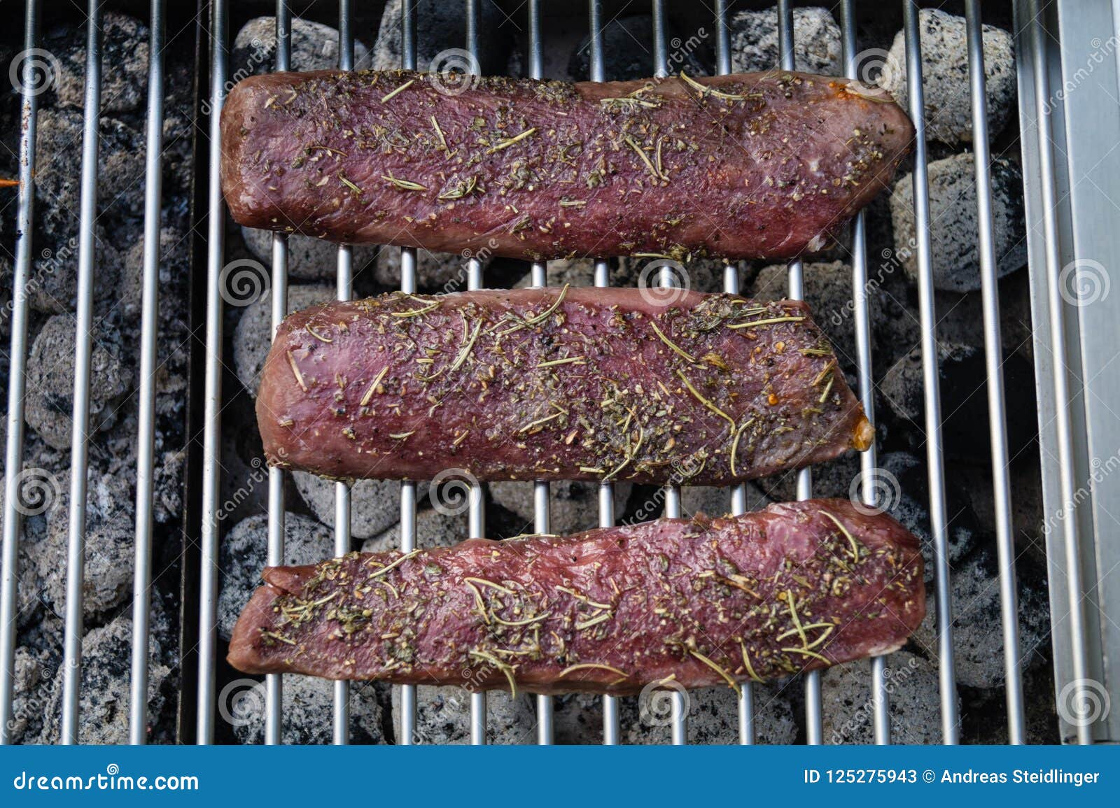 Grilled lamb steaks stock image. Image of fillet, filet 125275943