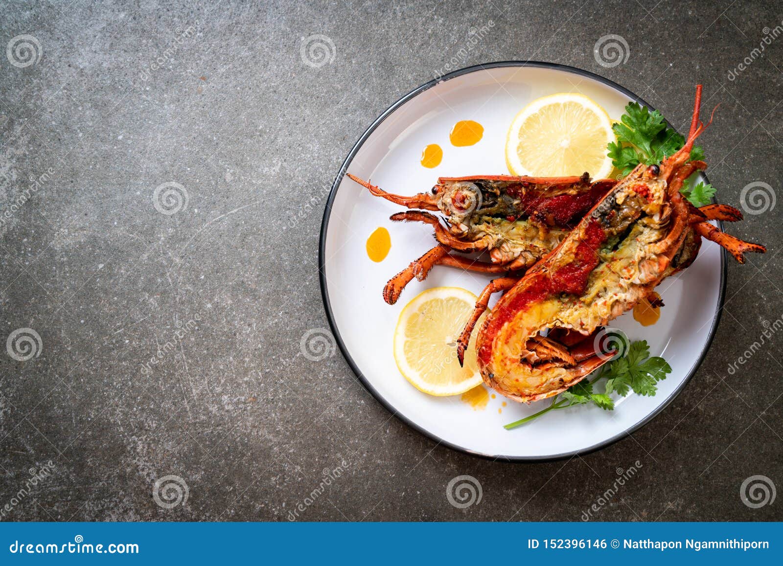 Grilled lobster steak stock photo. Image of bearnaise 152396146