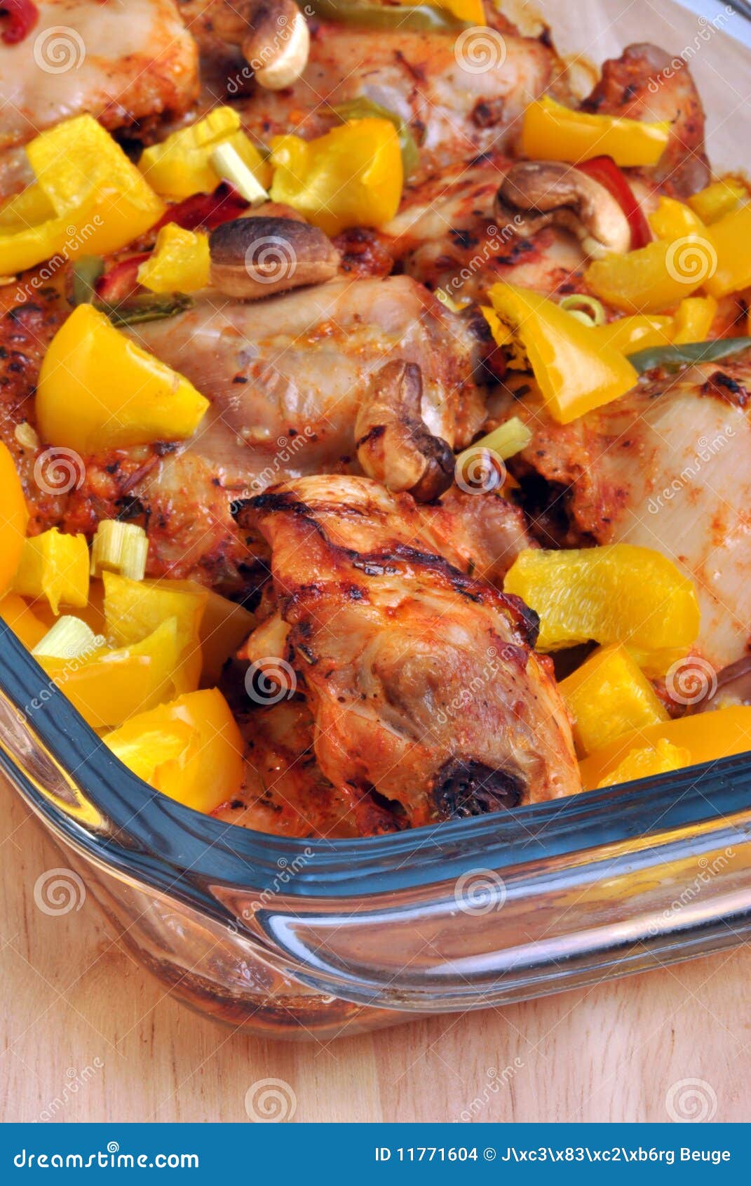 Grilled Marinated Organic Chicken Chasseur Stock Photo Image of