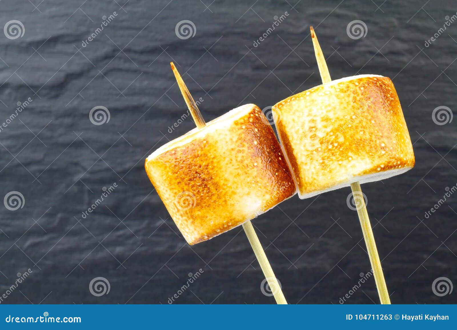 Grilled marshmallow. stock image. Image of marsh, brown 104711263