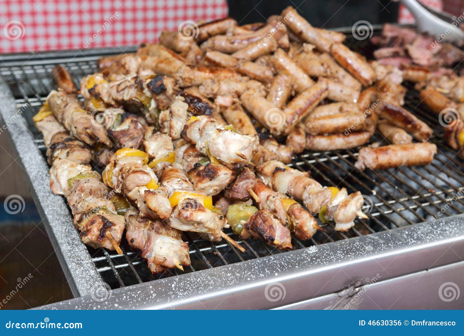 Grilled meat dish tuscan stock photo. Image of fungi 46630356