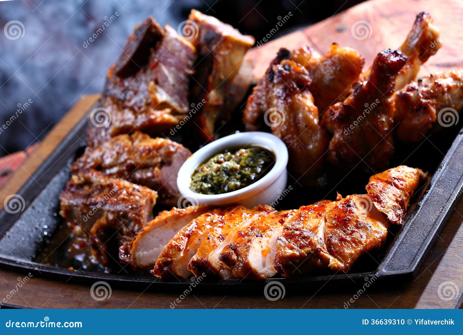 Grilled meat slices stock photo. Image of lamb, closeup 36639310