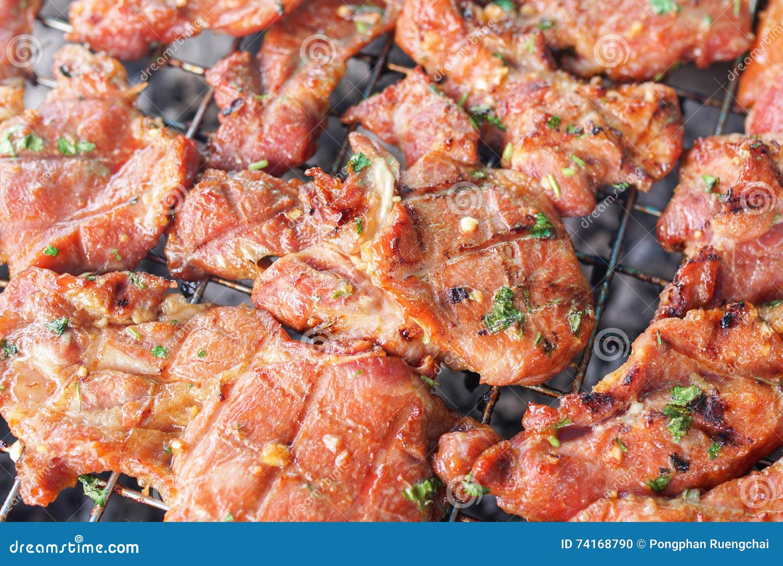 Grilled meat on stove stock photo. Image of barbeque 74168790