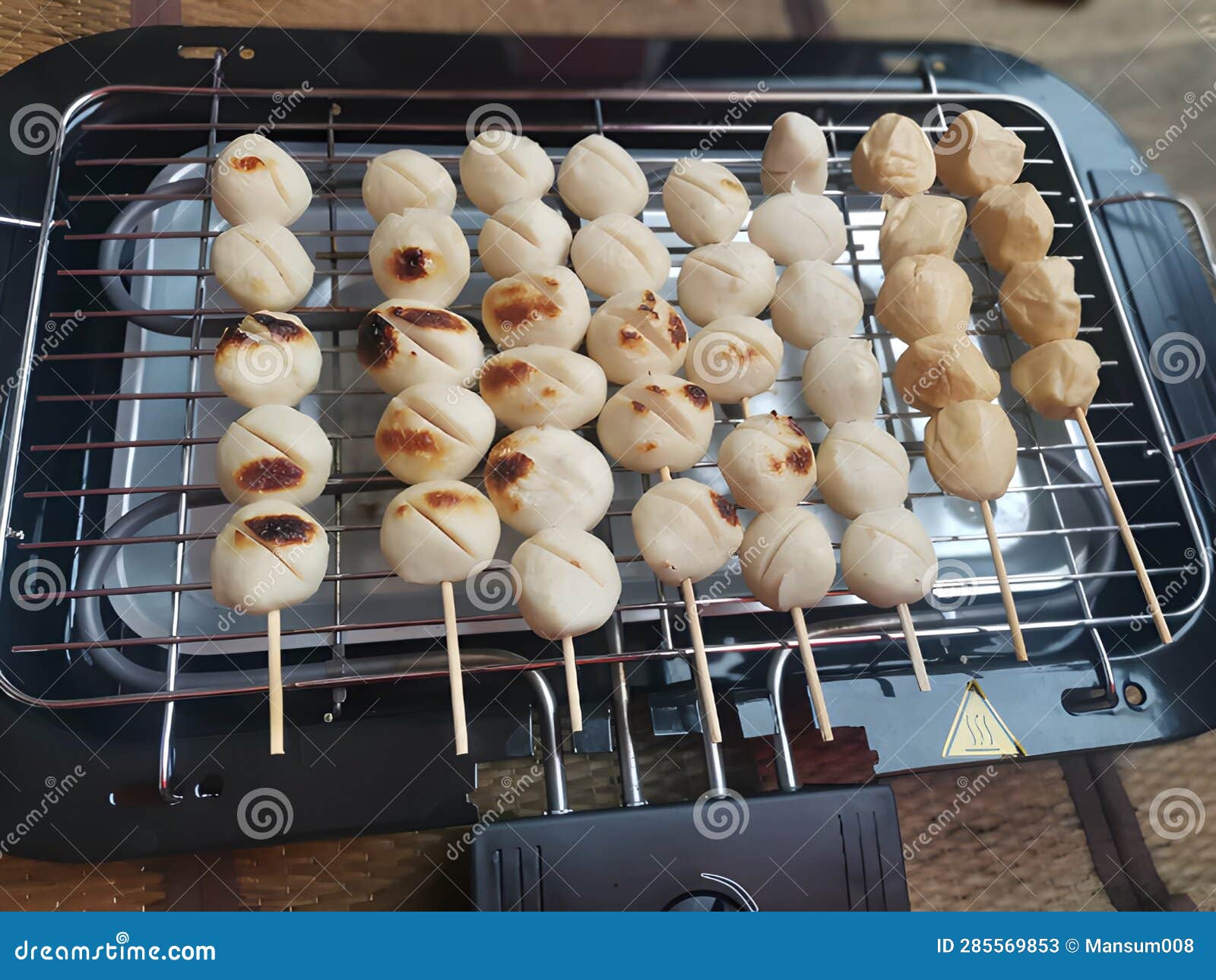 Grilled Meatball on the Grill Stock Image Image of restaurant, cooked
