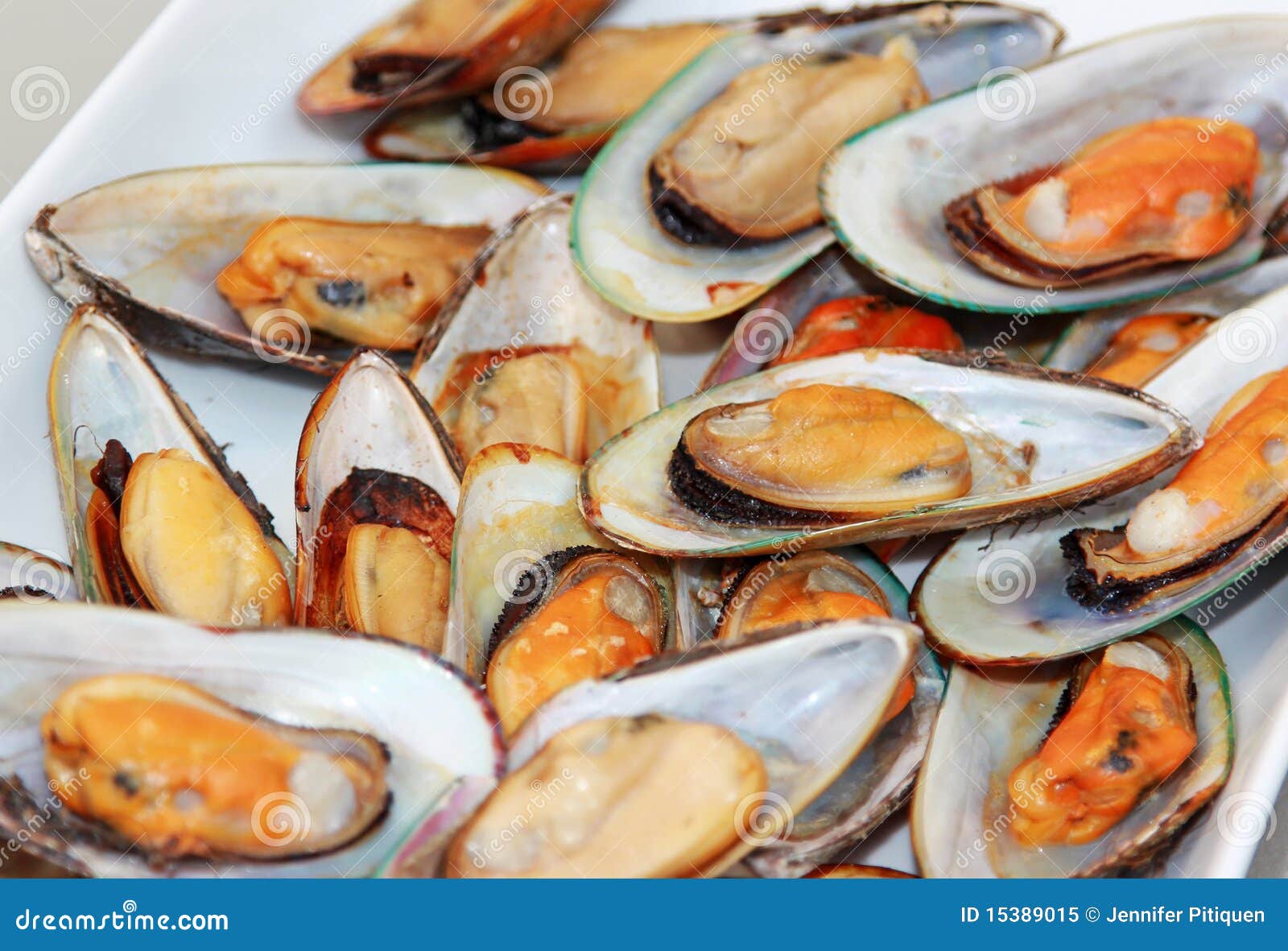 Grilled Mussels stock image. Image of barbeque, shell 15389015
