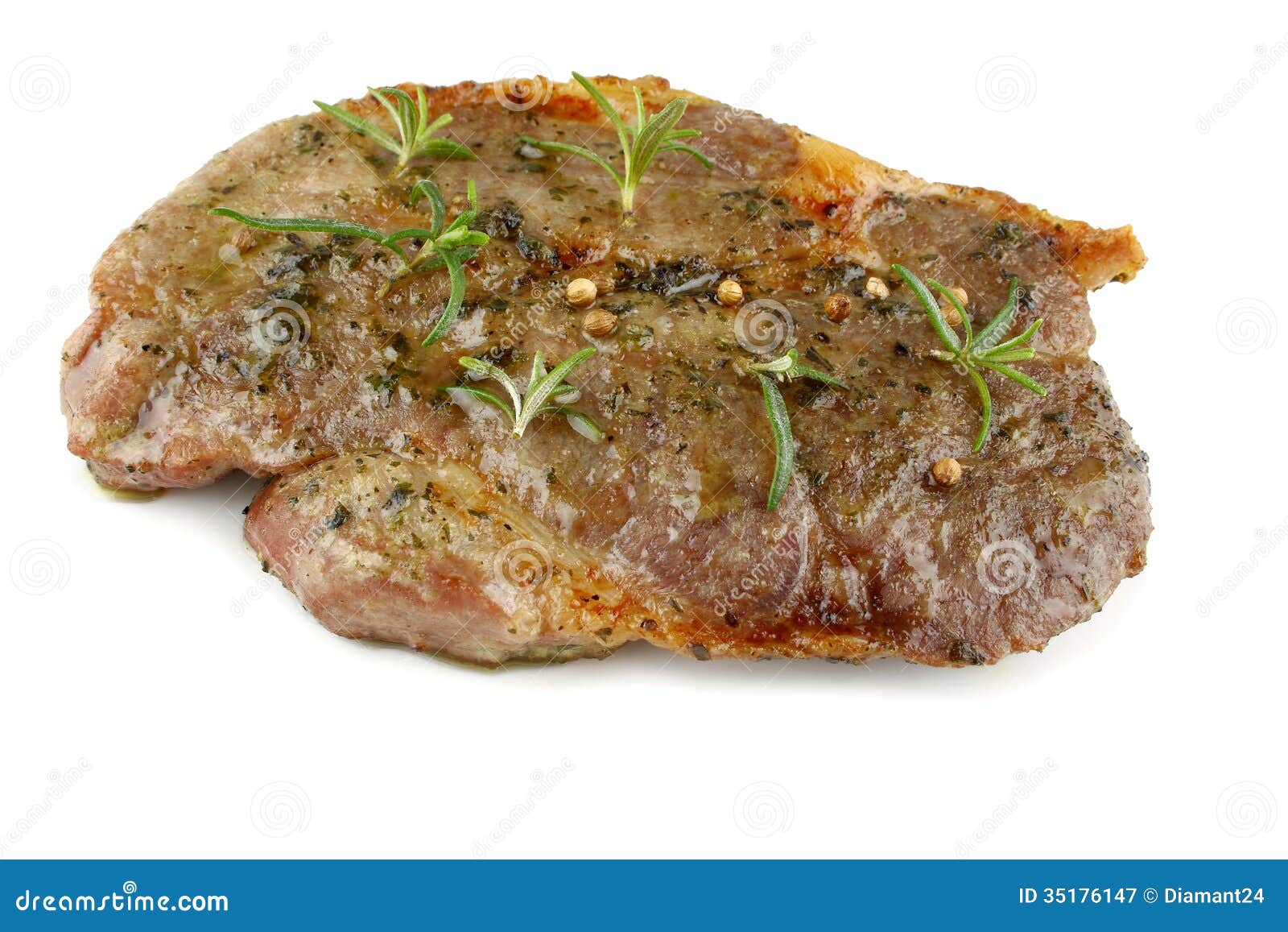 Grilled Neck Steak Marinated in Herbs Stock Image Image of fried