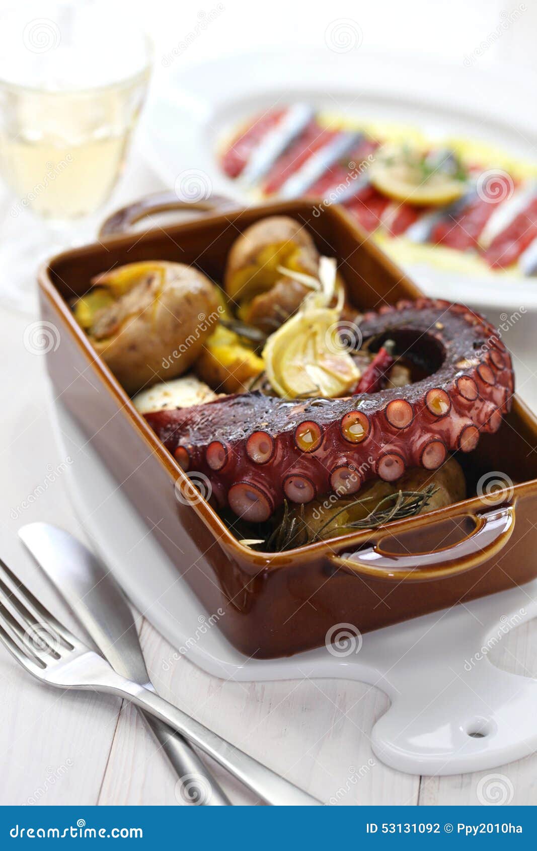 grilled octopus with potatoes, polvo lagareiro, portuguese cuisine