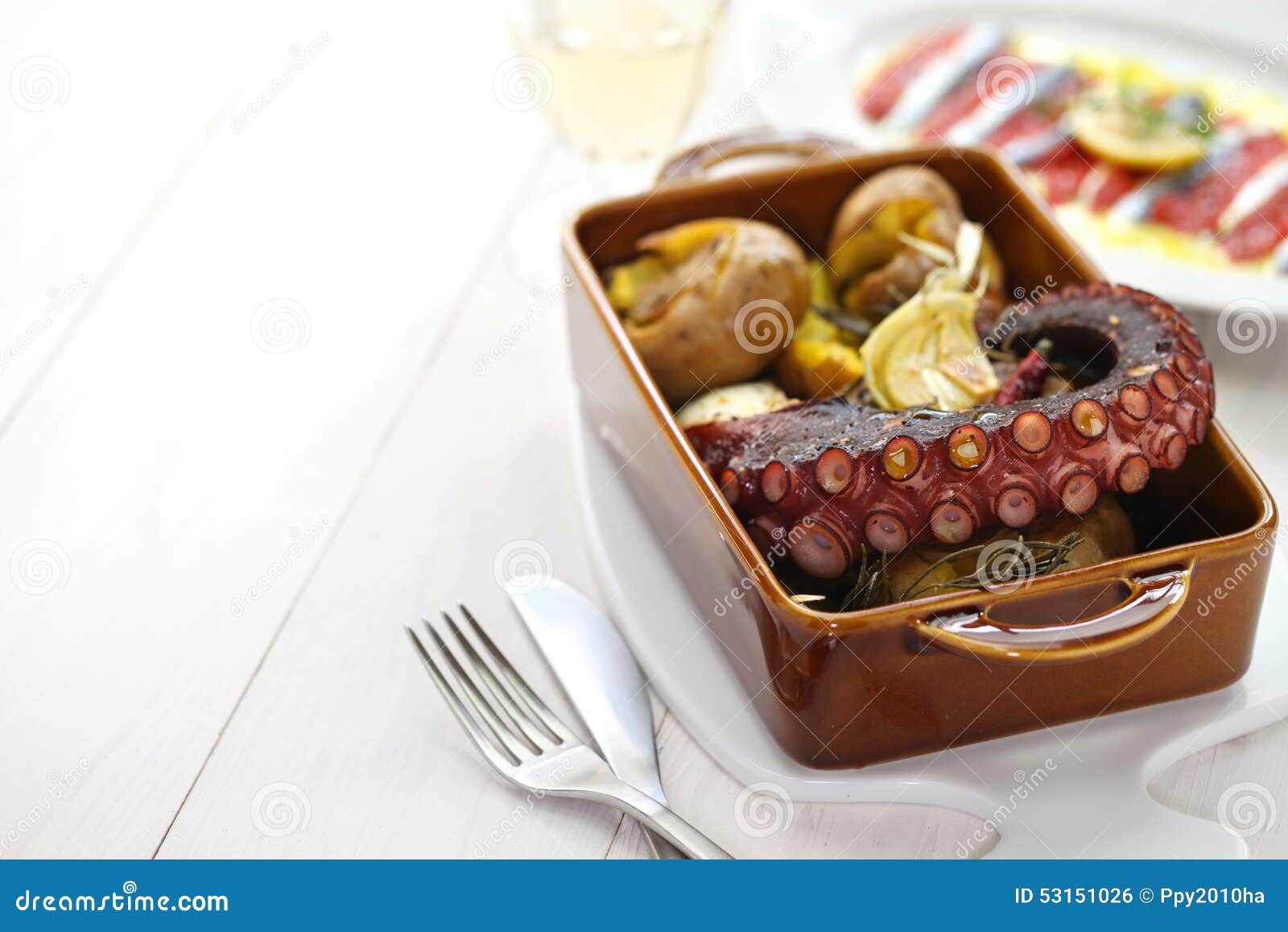 grilled octopus with potatoes, polvo lagareiro, portuguese cuisine