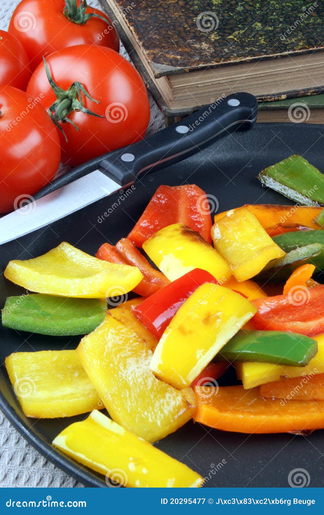 Grilled Organic Peppers on a Pan Stock Image Image of yellow, grilled